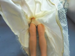 vinyl 50s bride legs